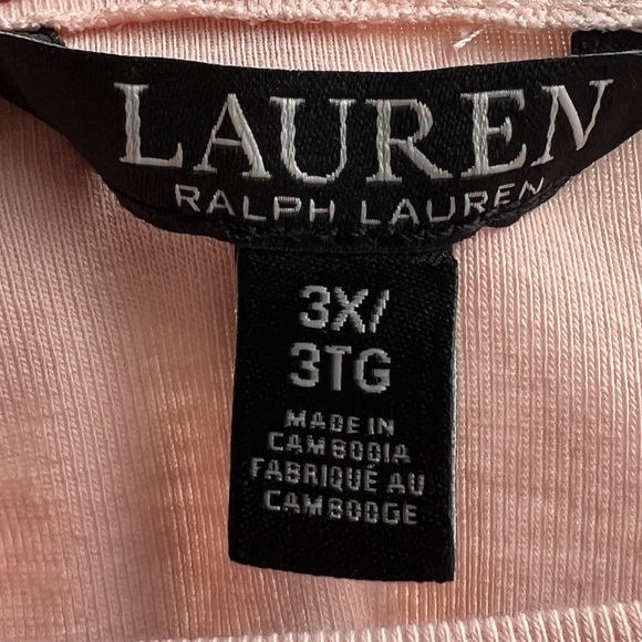 🆕 Lauren Ralph Lauren Stretch Cotton Boatneck Top T-shirt - Picture 9 of 11